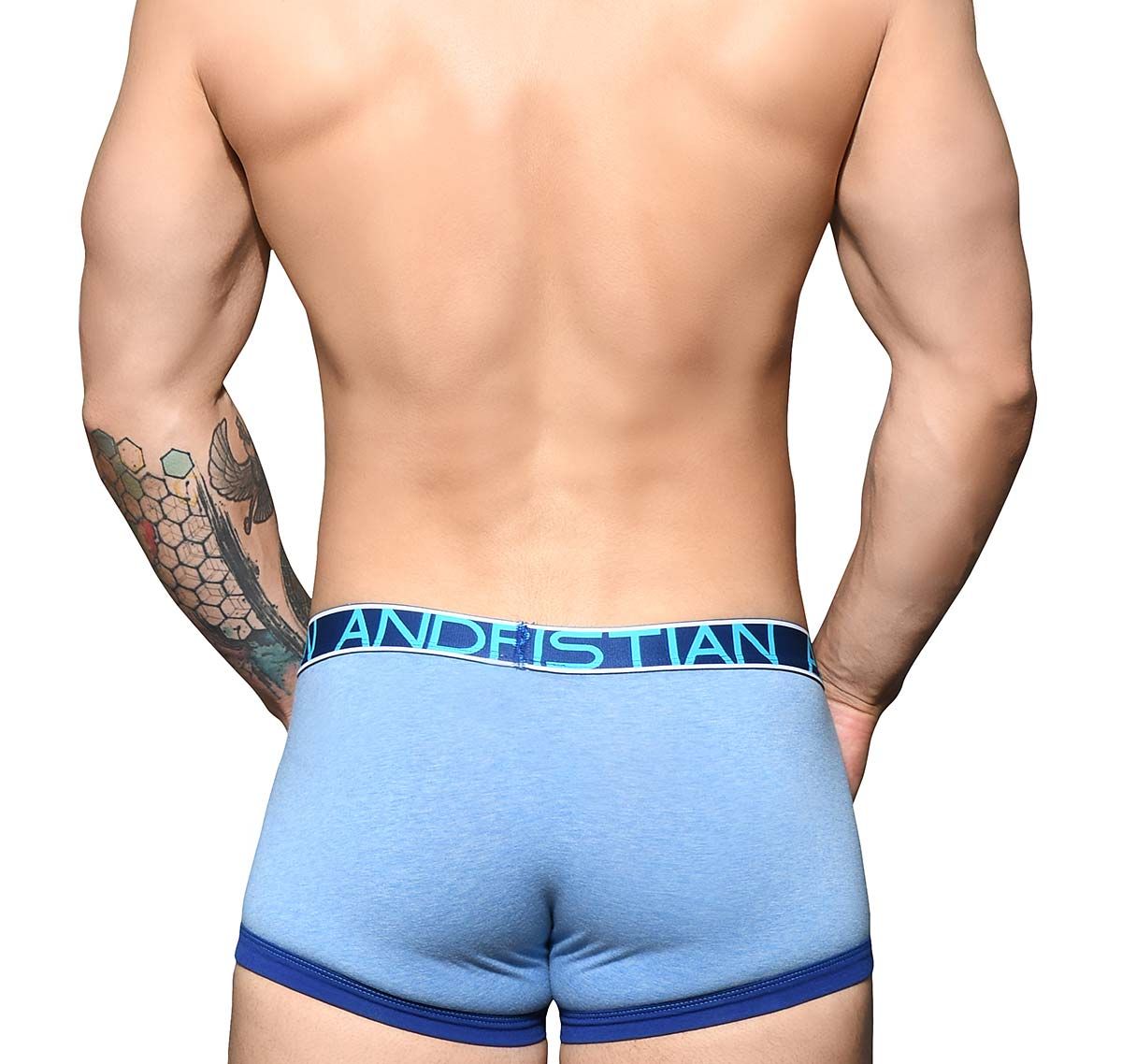 Andrew Christian Boxer FLY TAGLESS BOXER w/ ALMOST NAKED 92363, bleu