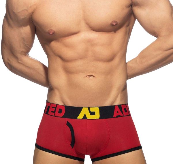 Addicted Boxers OPEN FLY COTTON TRUNK AD1203, black