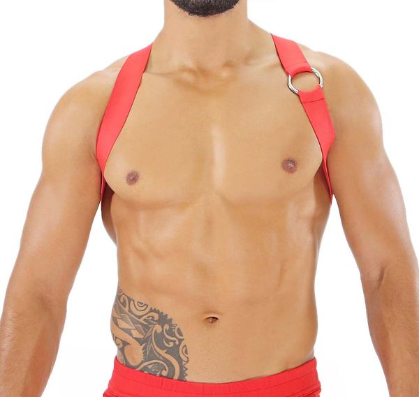 TOF Harnais PARTY BOY ELASTIC HARNESS RED H0018R, rouge 