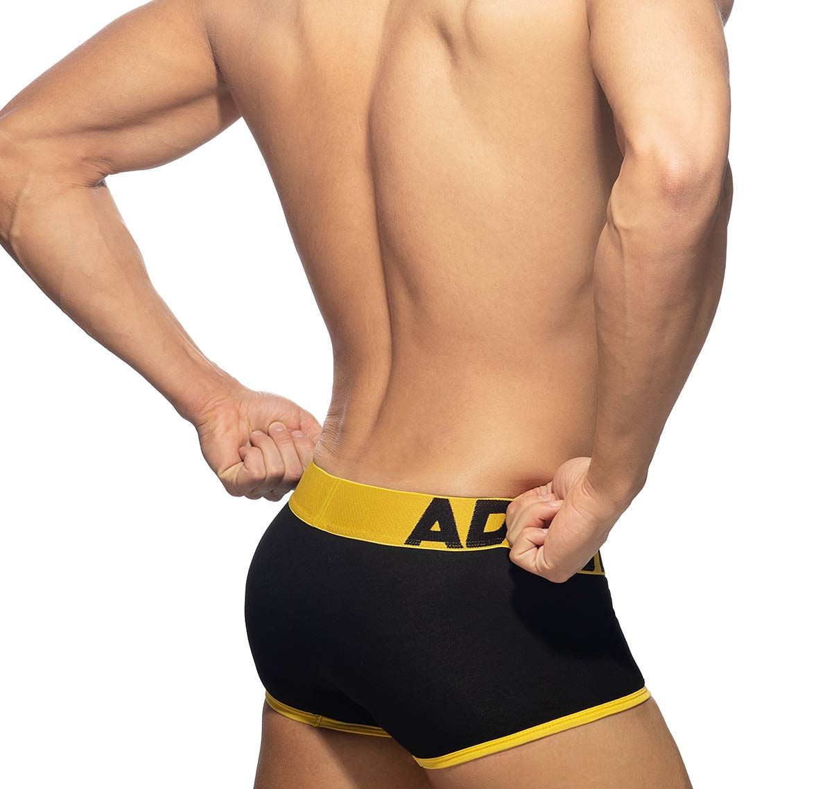 Addicted Boxer OPEN FLY COTTON TRUNK AD1203, jaune