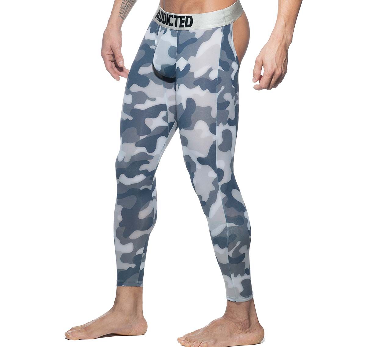 Addicted Pantaloni termici BOTTOMLESS CAMO LONG JOHN AD695, camouflage-grigio