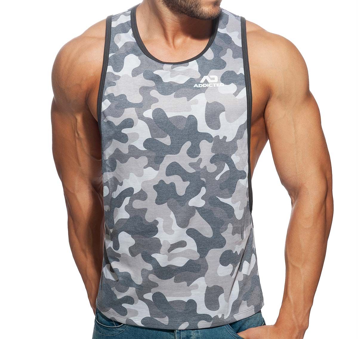 Addicted Débardeur AD FANTASY LOW RIDER AD958, gris camouflage
