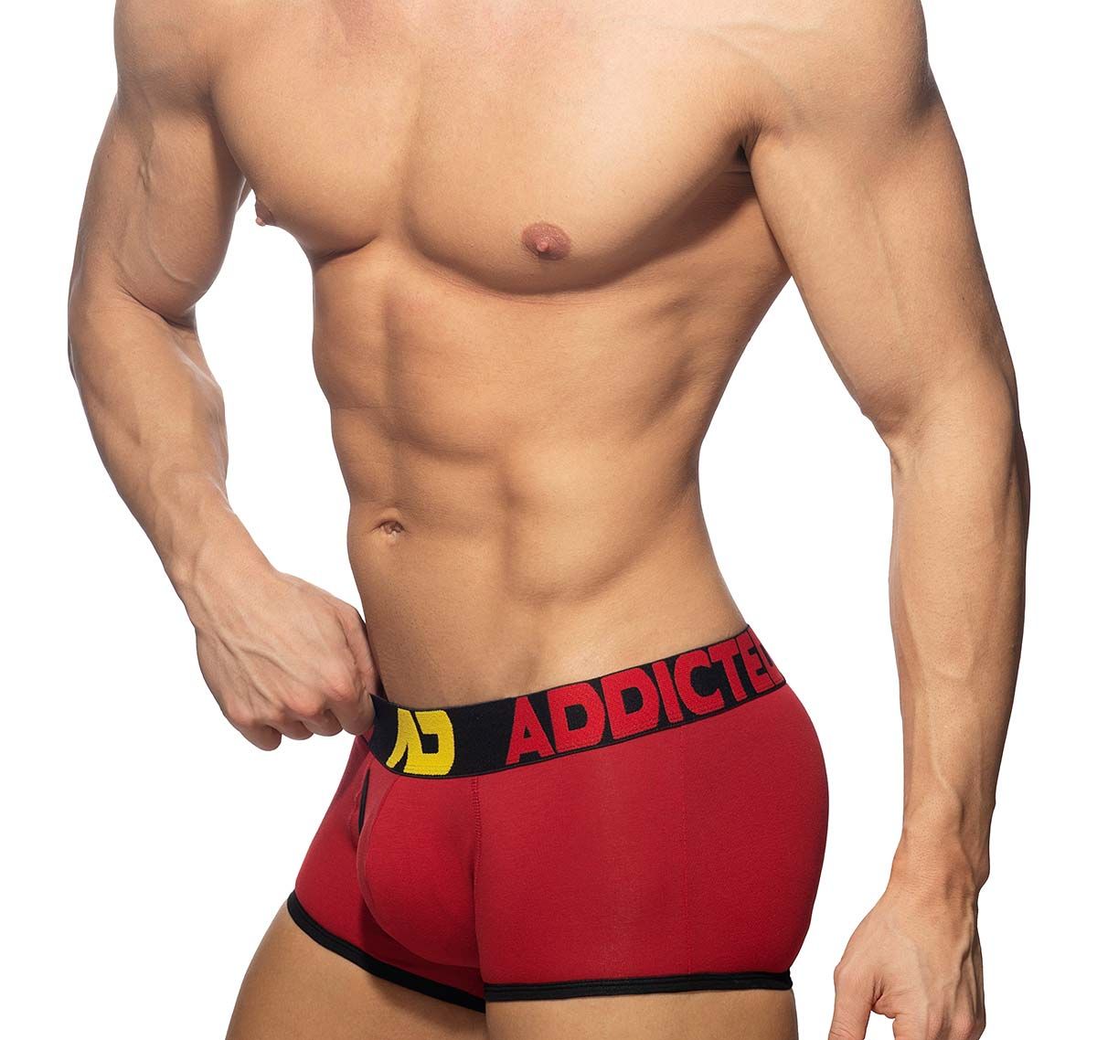 Addicted Boxer OPEN FLY COTTON TRUNK AD1203, nero