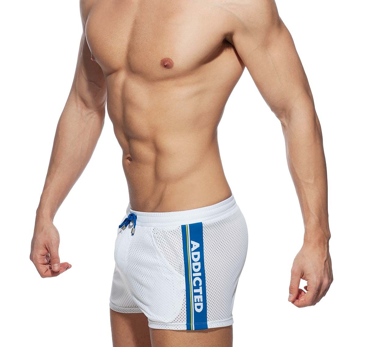 Addicted Training shorts WAISTBAND MESH SHORTS AD934, white