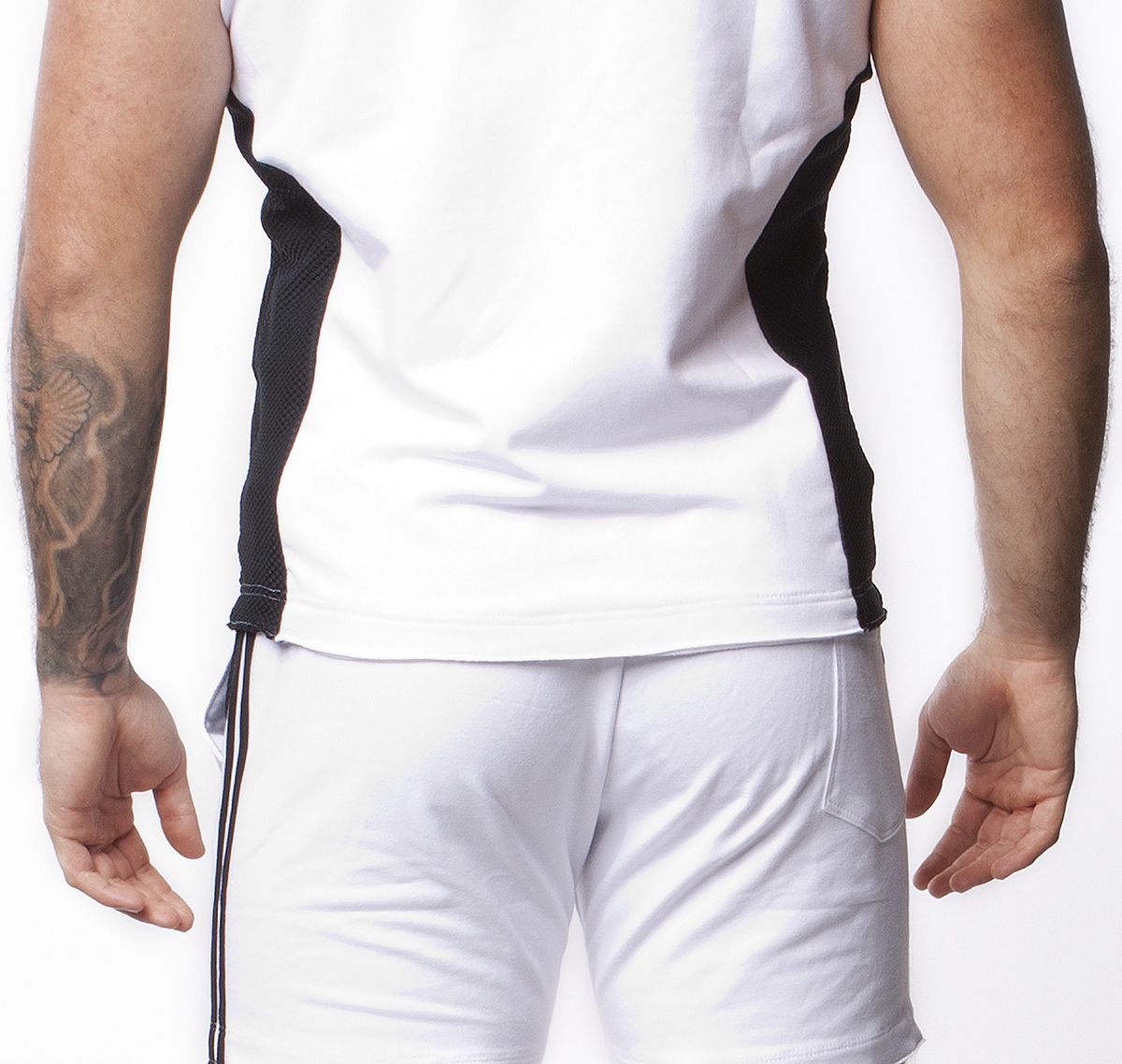 Alexander COBB Pantaloni sportivi LONG STRIPE WHITE, bianco