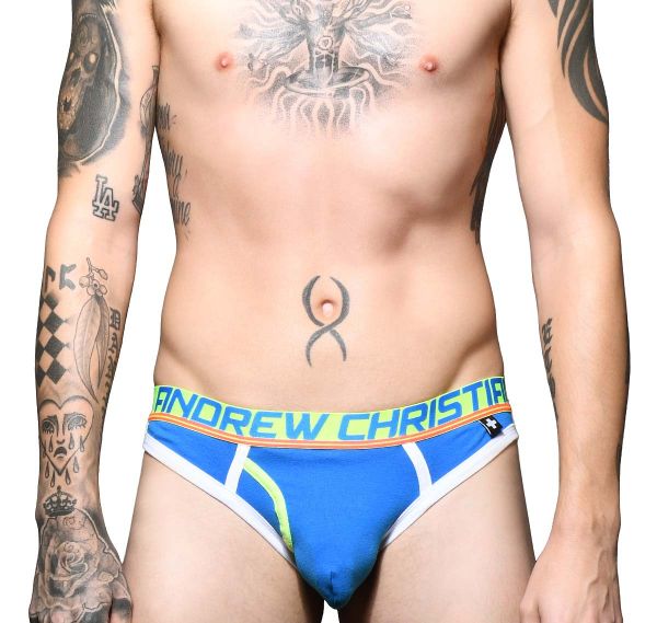 Andrew Christian Suspensorio FLY BRIEF JOCK w/ ALMOST NAKED 91622, azul 