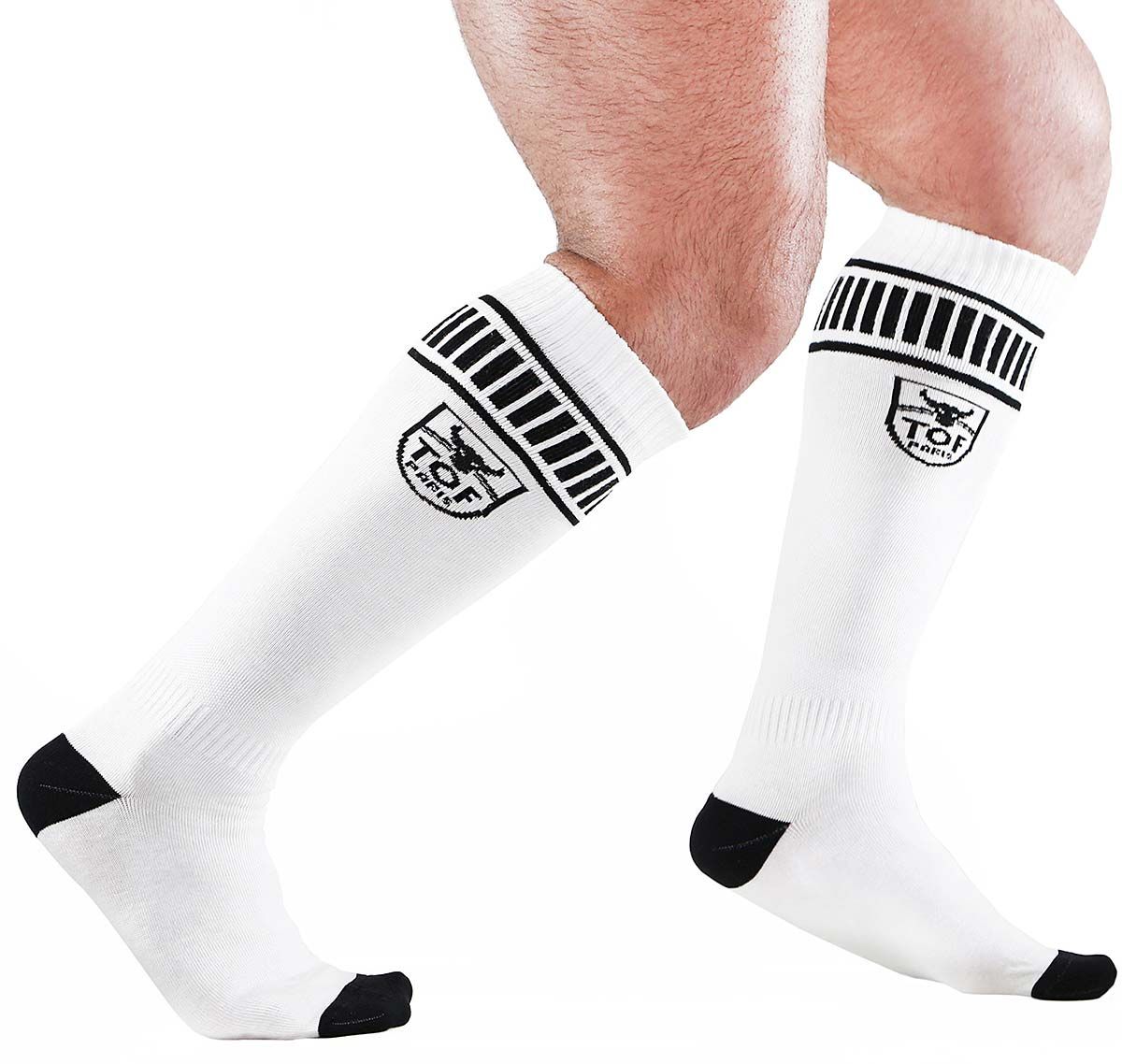 TOF Calze sportive FOOTISH SOCKS BLACK/WHITE S0001BN, bianco/nero