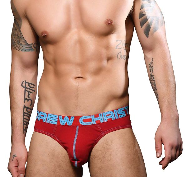 Andrew Christian Herrenslip HAPPY BRIEF w/ Almost Naked 92528, rot