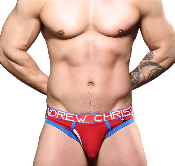 Andrew Christian Jockstrap FLY TAGLESS BRIEF JOCK w/ ALMOST NAKED 92189, rouge 