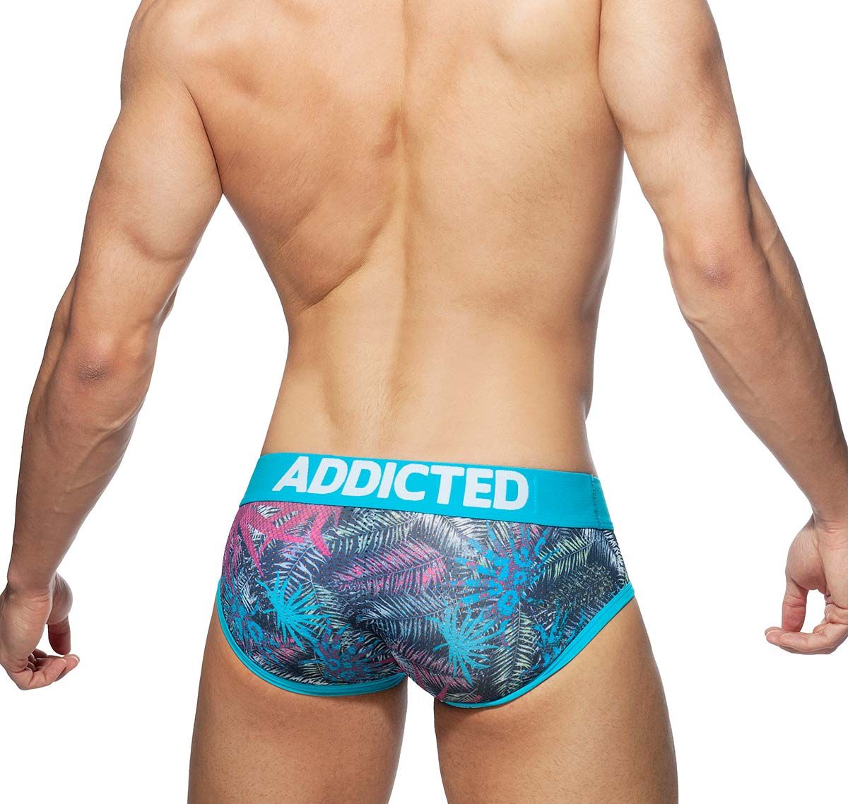 Addicted 3 Paquet Slips 3 PACK TROPICAL MESH BRIEF PUSH UP, AD889P, multicolore