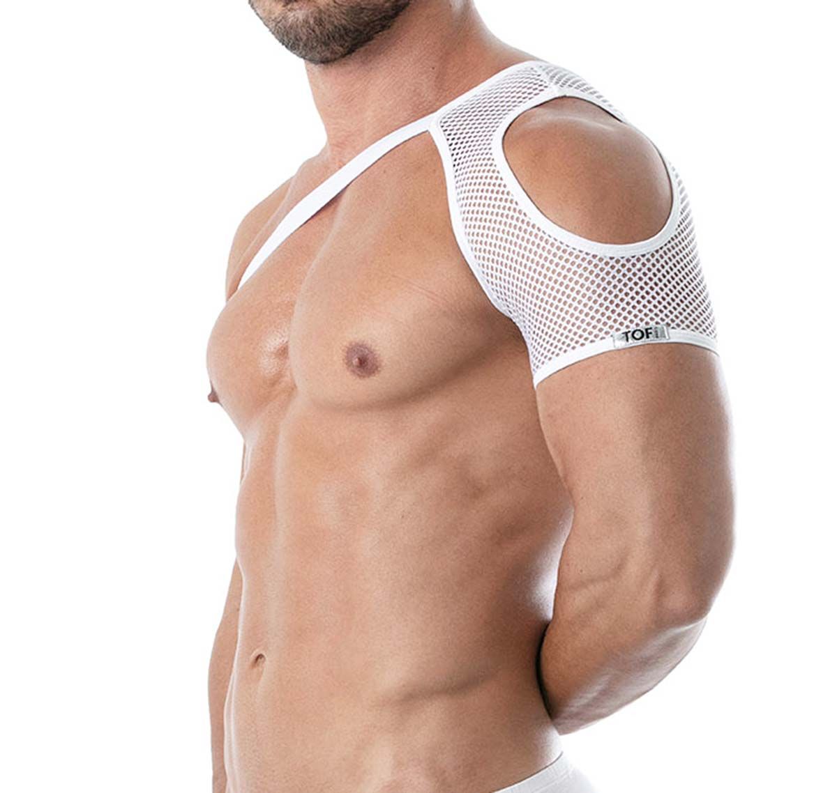 TOF Harness CIRCUIT MESH SHOULDER HARNESS WHITE TOF237B, white