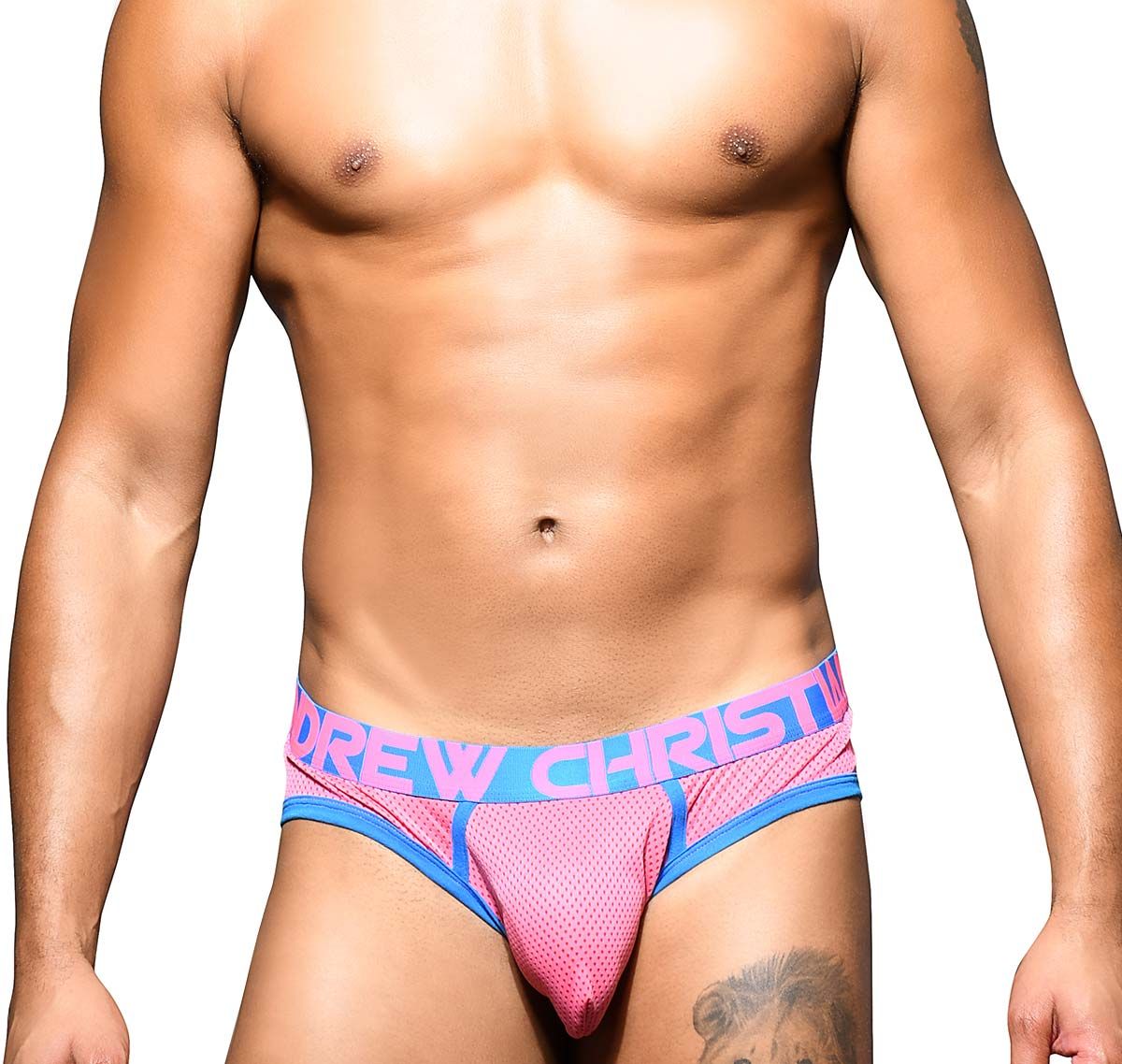 Andrew Christian Suspensorio CANDY POP MESH FRAME JOCK w/ Almost Naked 91810, rosa