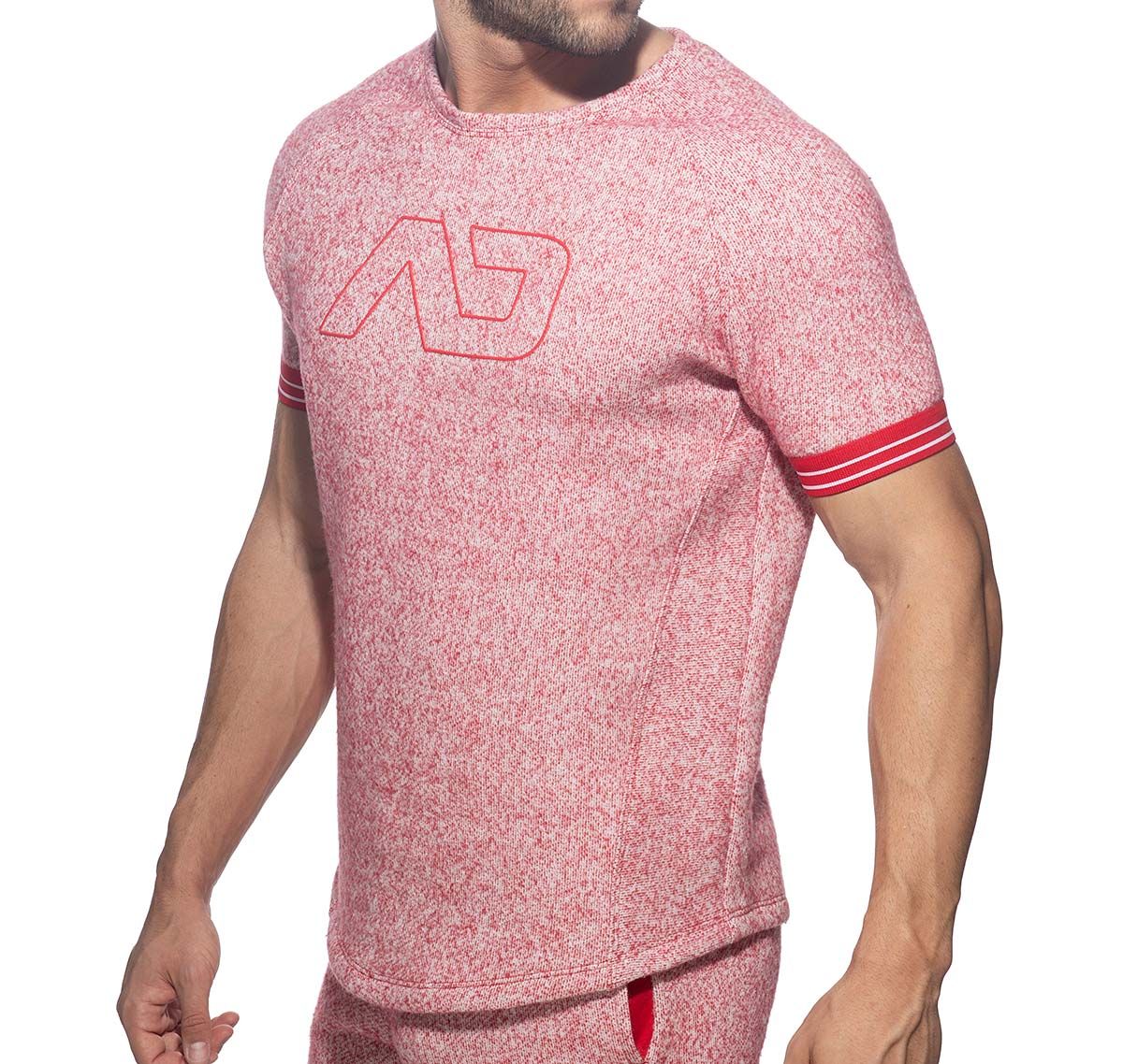 Addicted T-Shirt MOTTLED JUMPER T-SHIRT AD1211, rouge