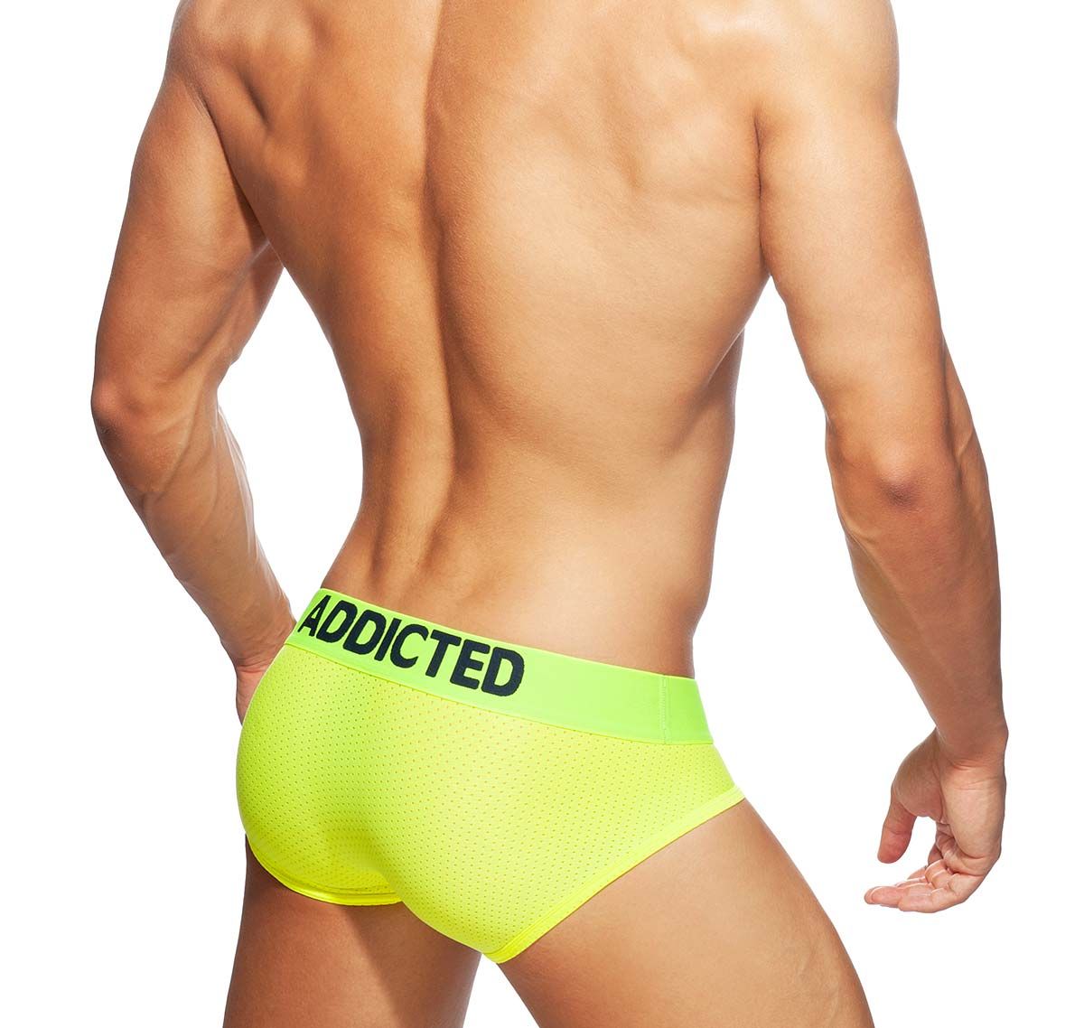 Addicted Brief RING UP NEON MESH BRIEF AD951, neon yellow