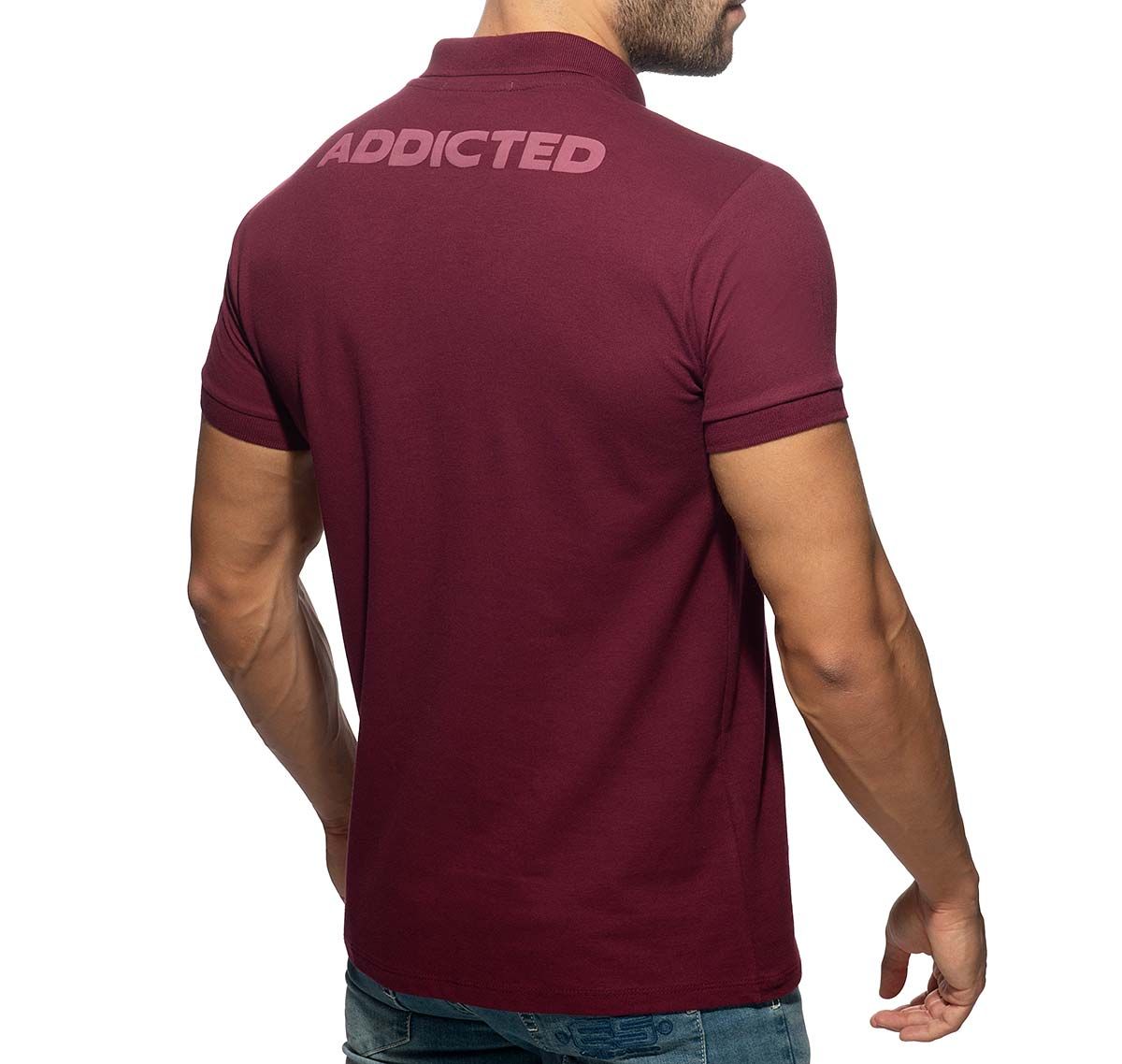 Addicted Polo Shirt AD CLASSIC POLO SHIRT AD949, wine red