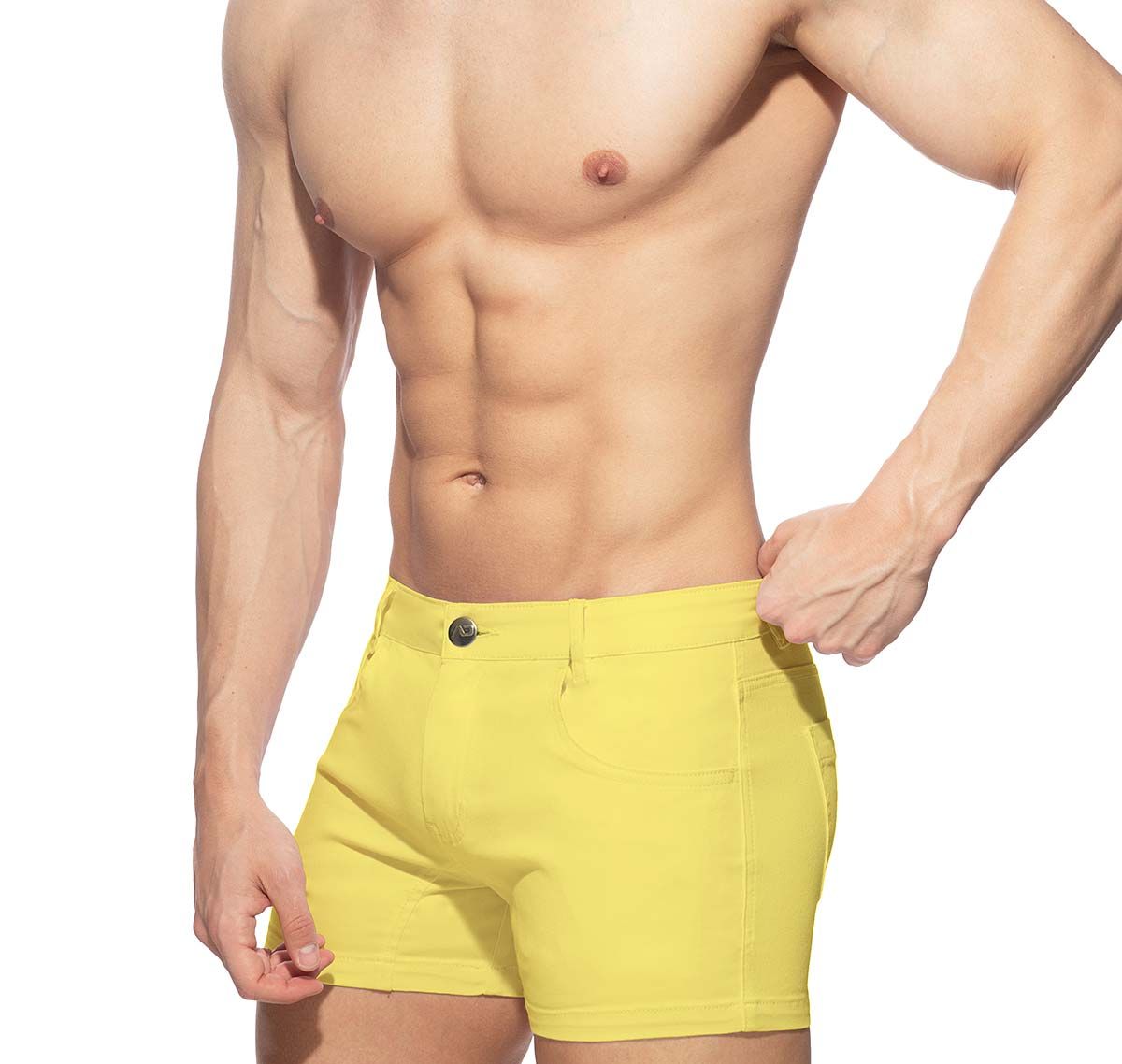 Addicted Shorts 5 POCKETS SUMMER SHORTS AD1195, yellow