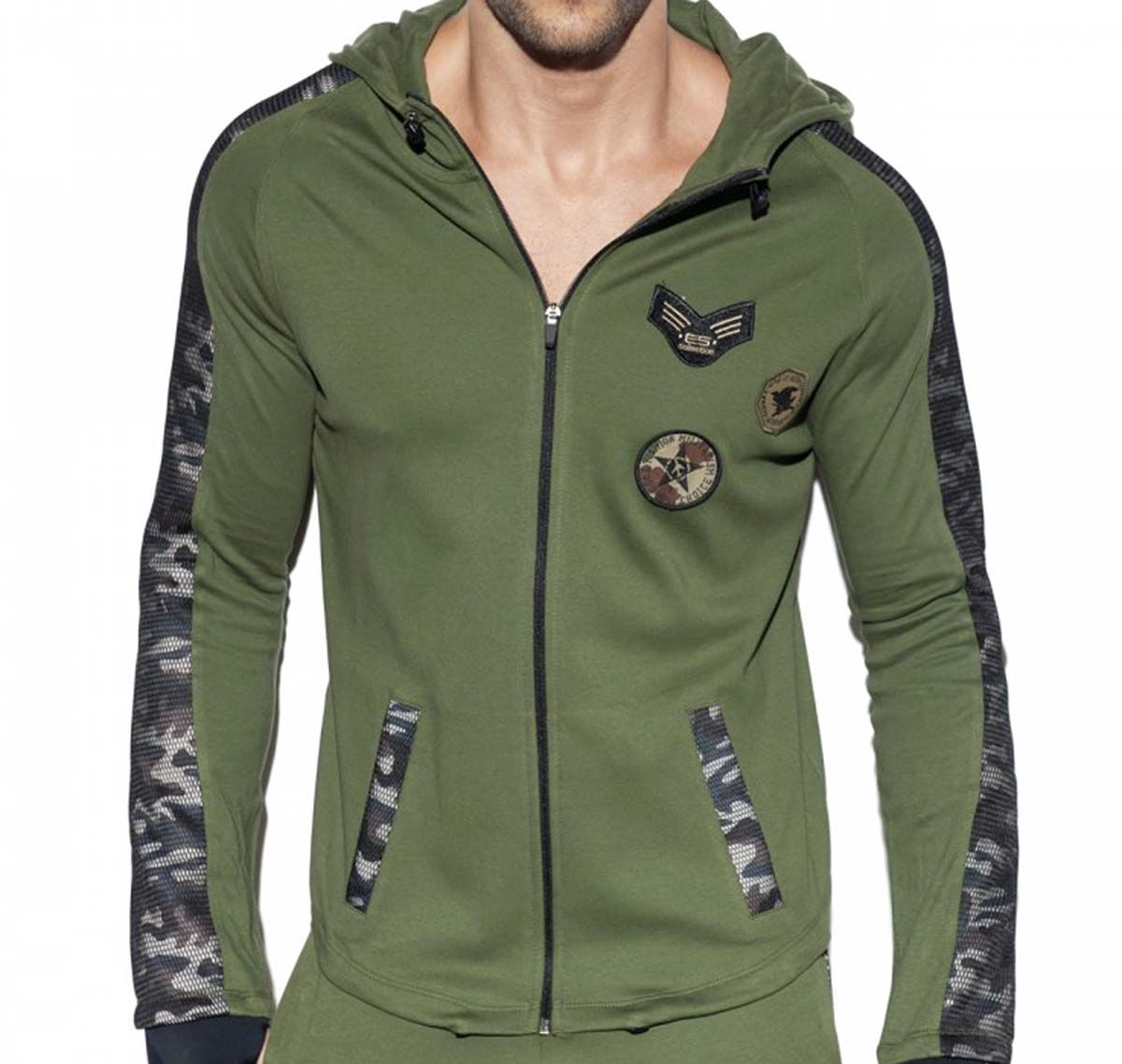ES Collection Chaqueta con capucha ARMY PADDED SPORT JACKET SP220, verde