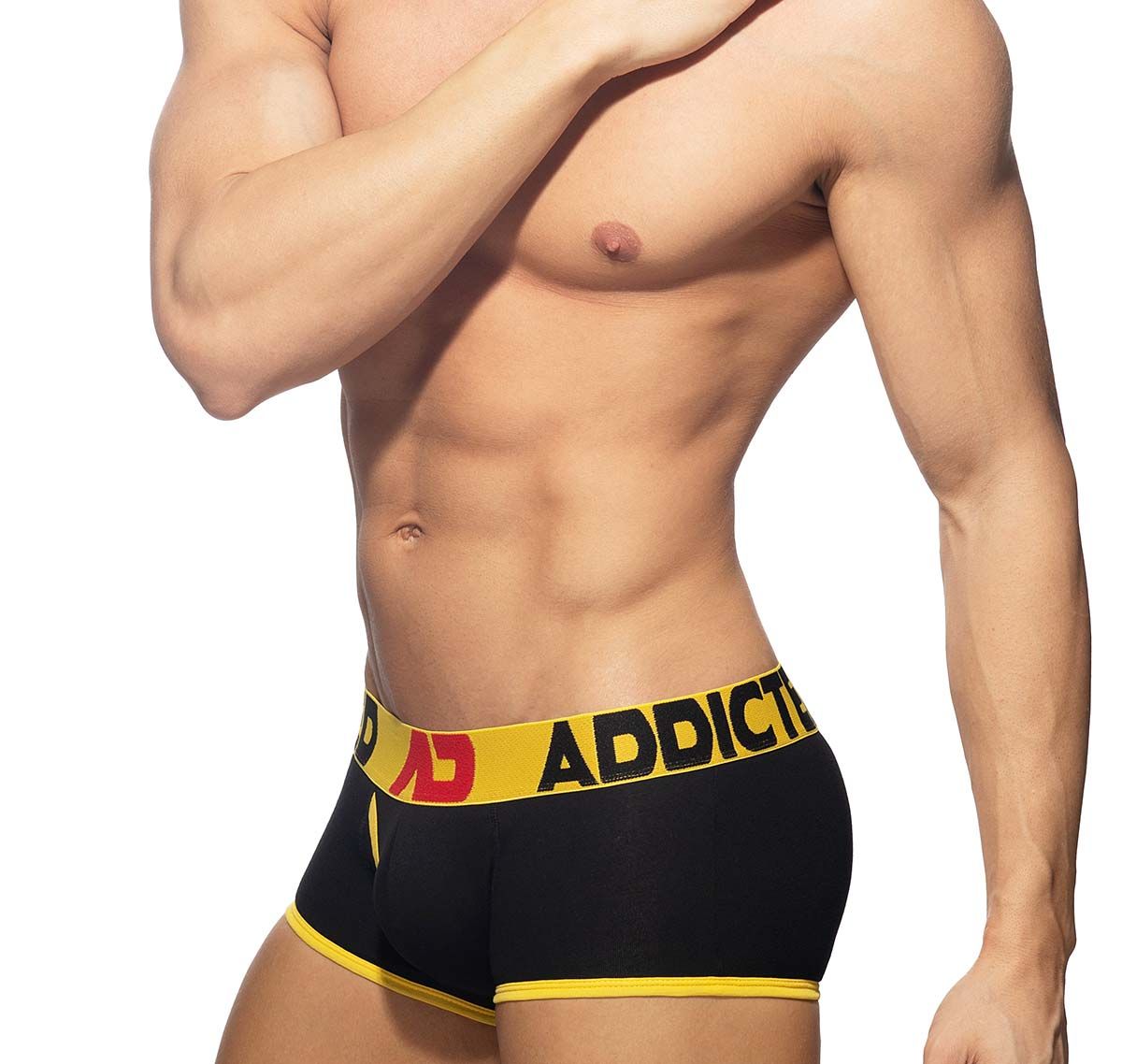 Addicted Boxershorts OPEN FLY COTTON TRUNK AD1203, geel