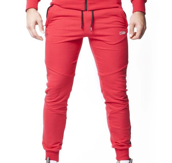 Alexander COBB Pantalon de sport PANTS RED BLACK, rouge 