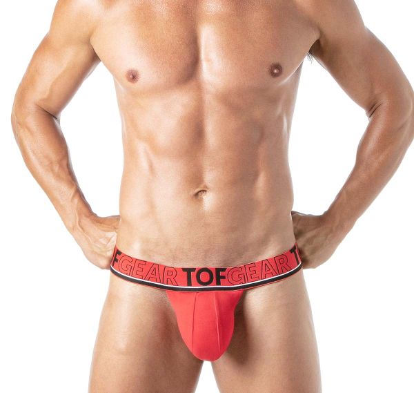 TOF jockstrap without straps CHAMPION STRINGLESS THONG RED TOF303R, red