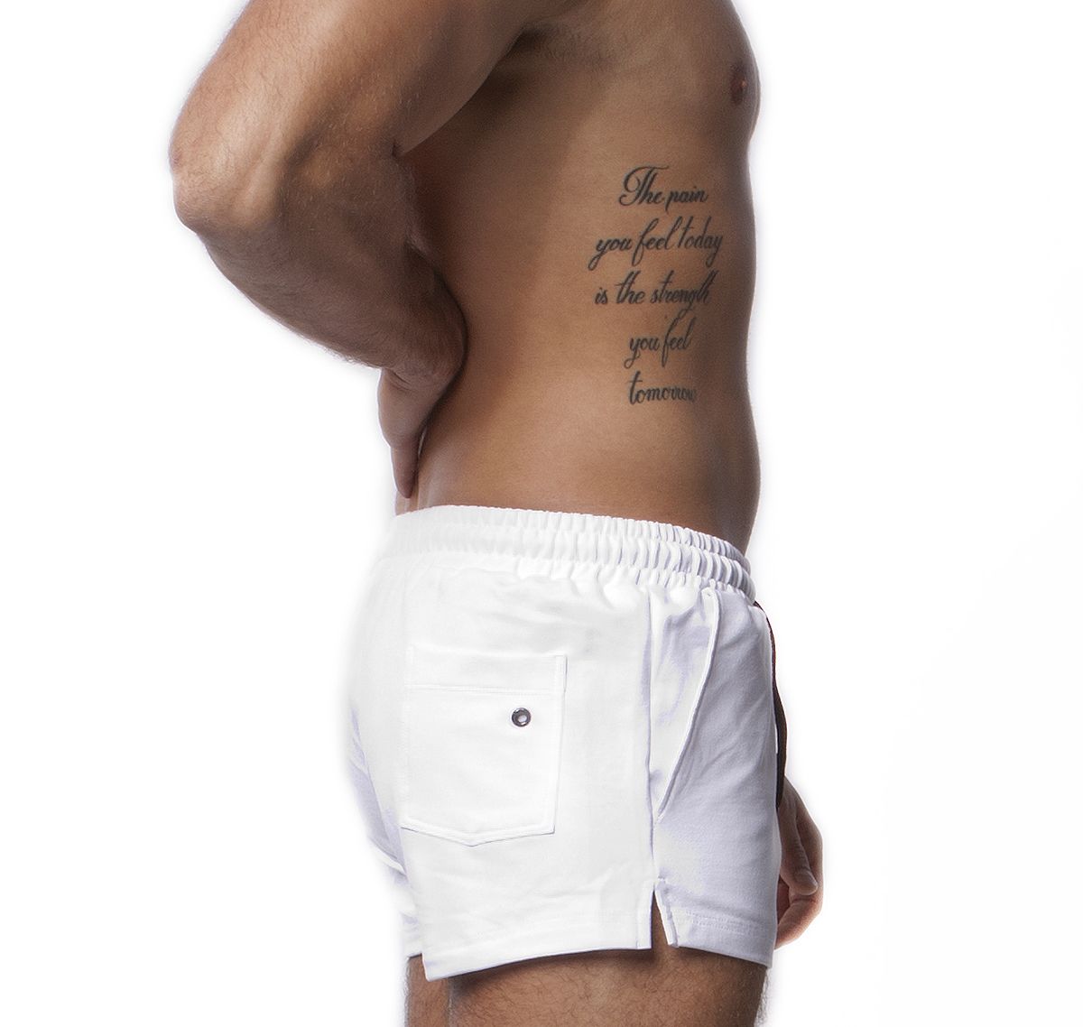 Alexander COBB Pantaloni sportivi SHORT WHITE, bianco