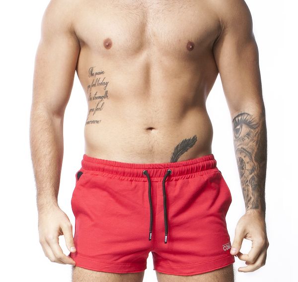 Alexander COBB Training shorts SHORT STRIPE RED, red
