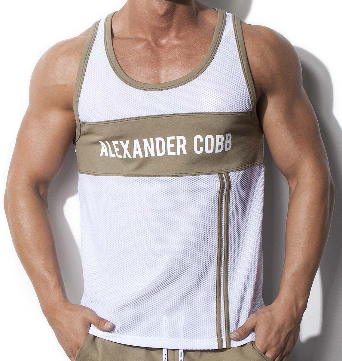 Alexander COBB Tank Top Athletic Wear TANK TOP ARMY, green