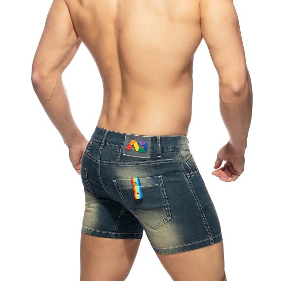 Addicted Jeans-Shorts RAINBOW TAPE SHORT JEANS AD991, navy blue 