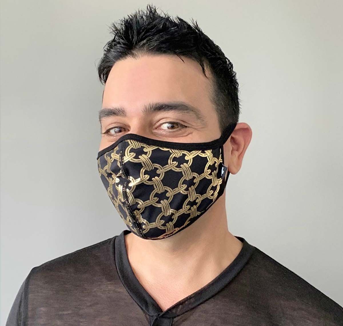 Andrew Christian Masque facial CHAIN GLAM MASK 8560, noir/or
