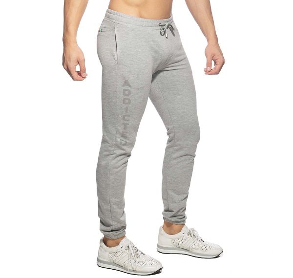 Addicted Pantalon de sport LONG JOGGING PANTS AD999, gris 
