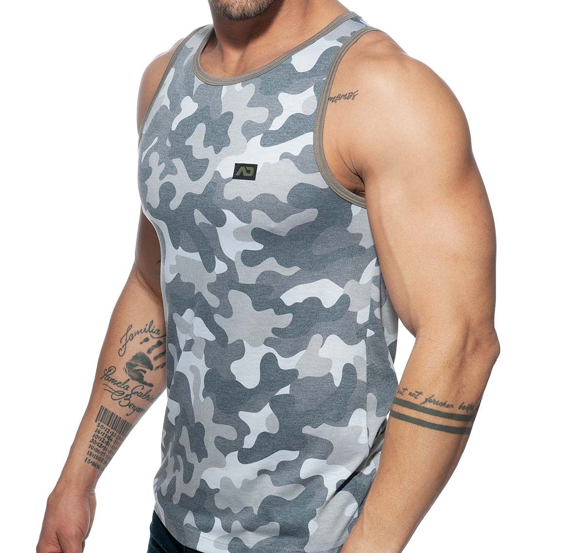 Addicted Débardeur ADDICTED WASHED CAMO TANK TOP AD801, gris