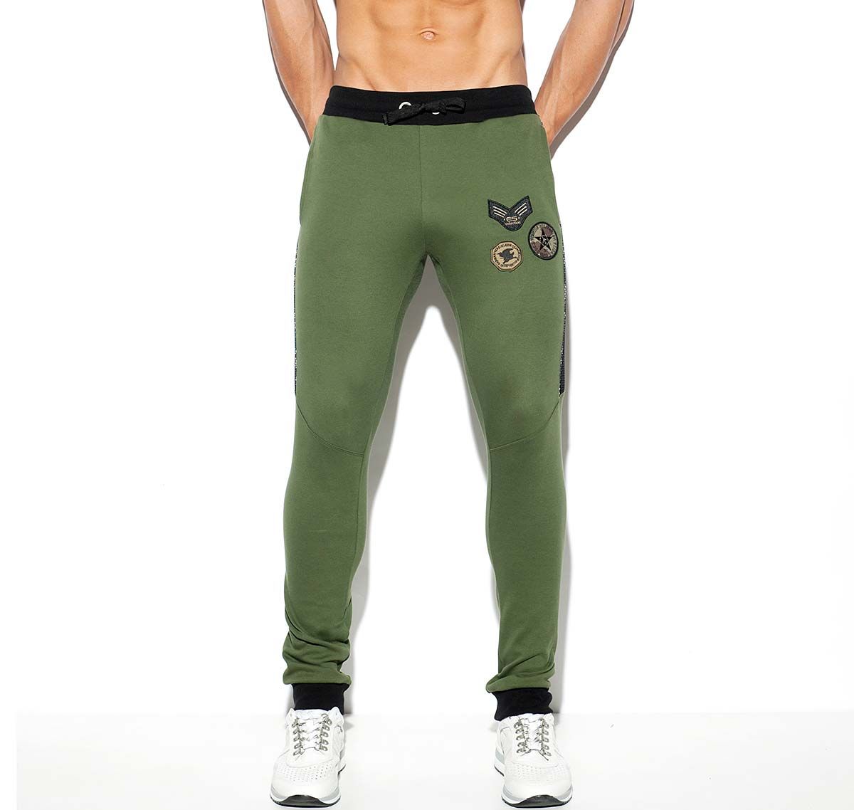 ES Collection Training pants ARMY PADDED SPORT PANTS SP221, green