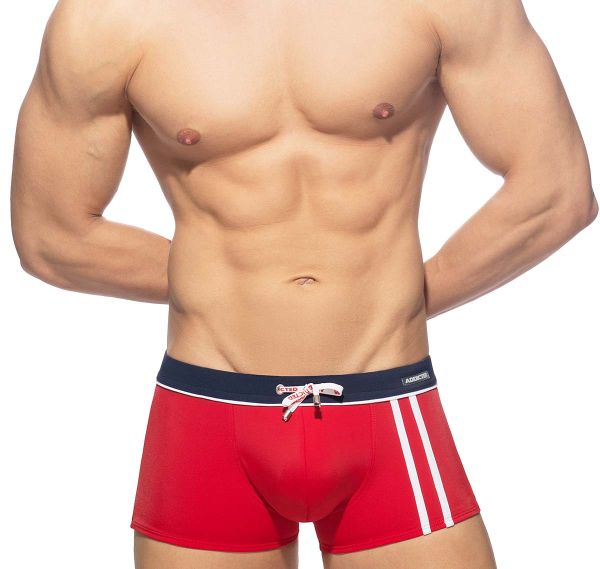 Addicted Swim trunk SPORT DETAIL BINDING BOXER ADS133, red