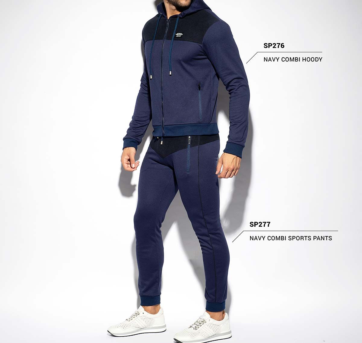 ES Collection Sportjacke NAVY COMBI HOODIE SP276, navy