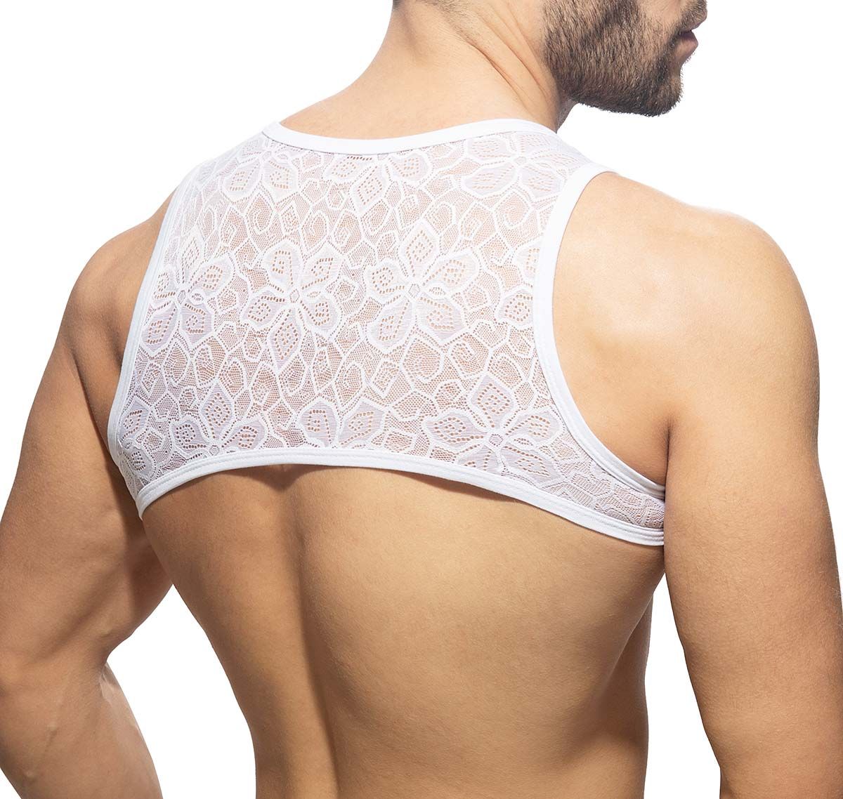 Addicted Harness FLOWERY LACE HARNESS AD1173, white