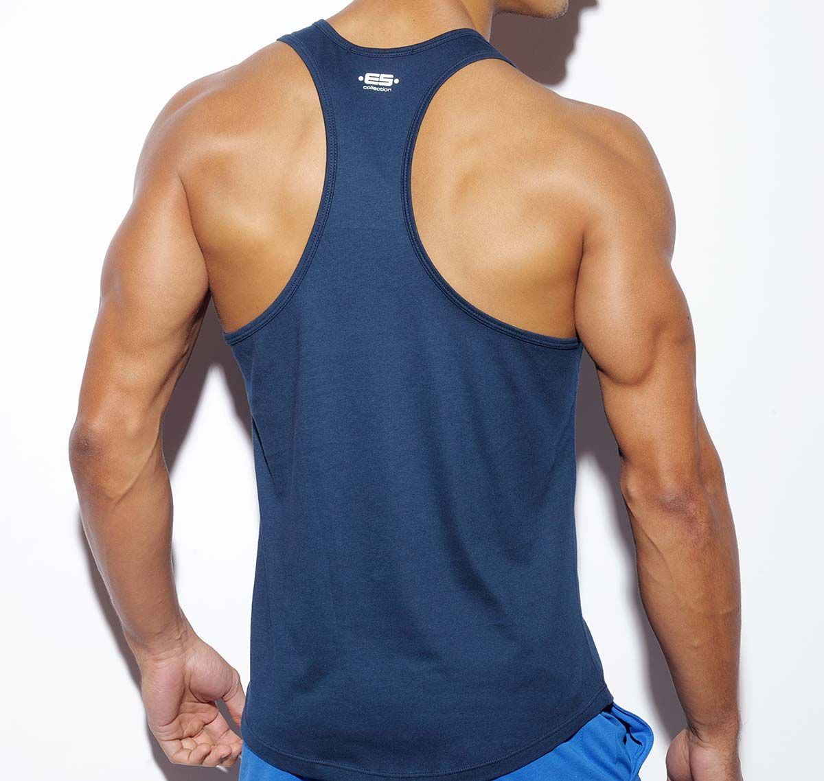 ES Collection NEVER BACK DOWN TANK TOP TS169, navy