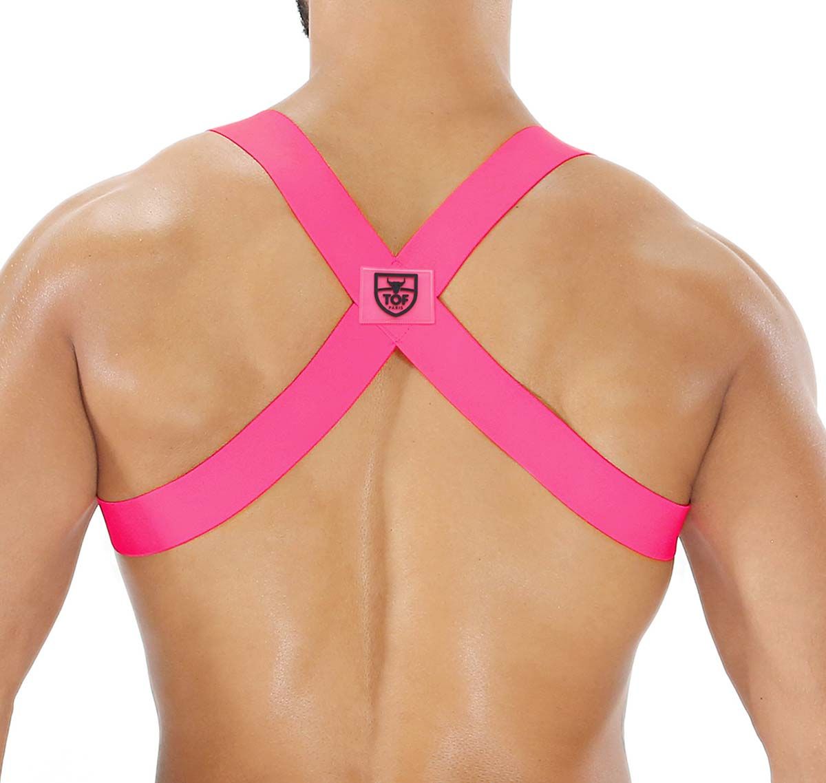 TOF Harnais PARTY BOY ELASTIC HARNESS NEON PINK H0018PF, rose