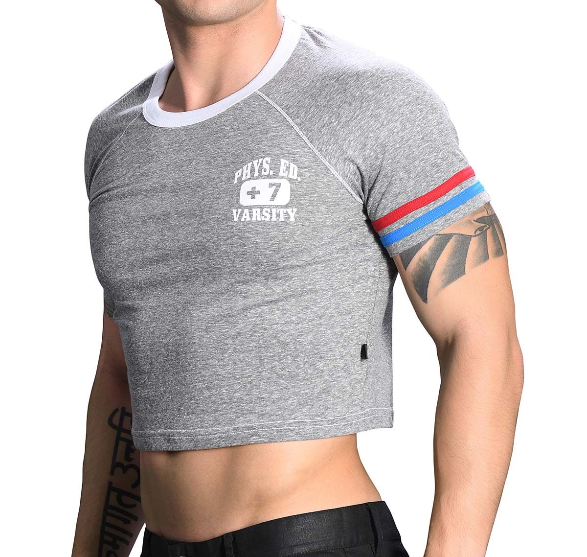 Andrew Christian T-Shirt PHYS. ED. CROPPED TEE 10267, gris