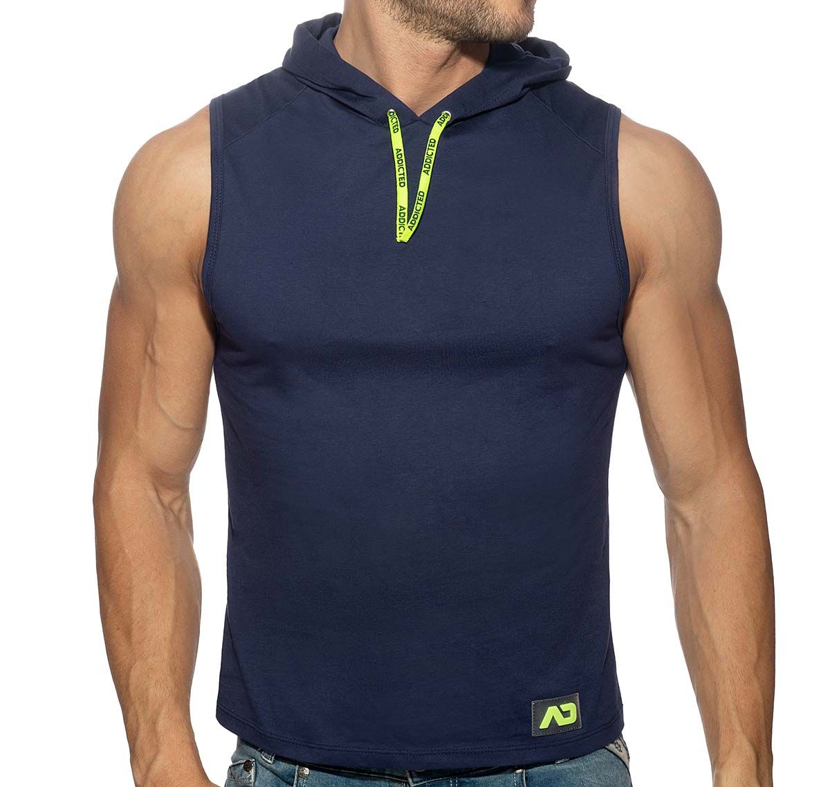 Addicted Hooded shirt BAND COTTON HOODY AD1001, navy