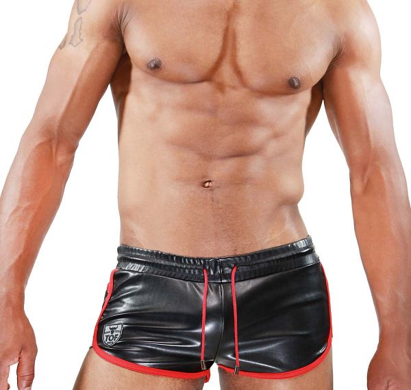 TOF Fetish Shorts CRUISE DELUXE SHORTS BLACK/RED SH0003SNR, black/red