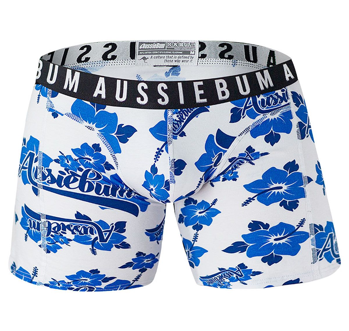 aussieBum lange ondergoed boxer HIBISCUS, blauw