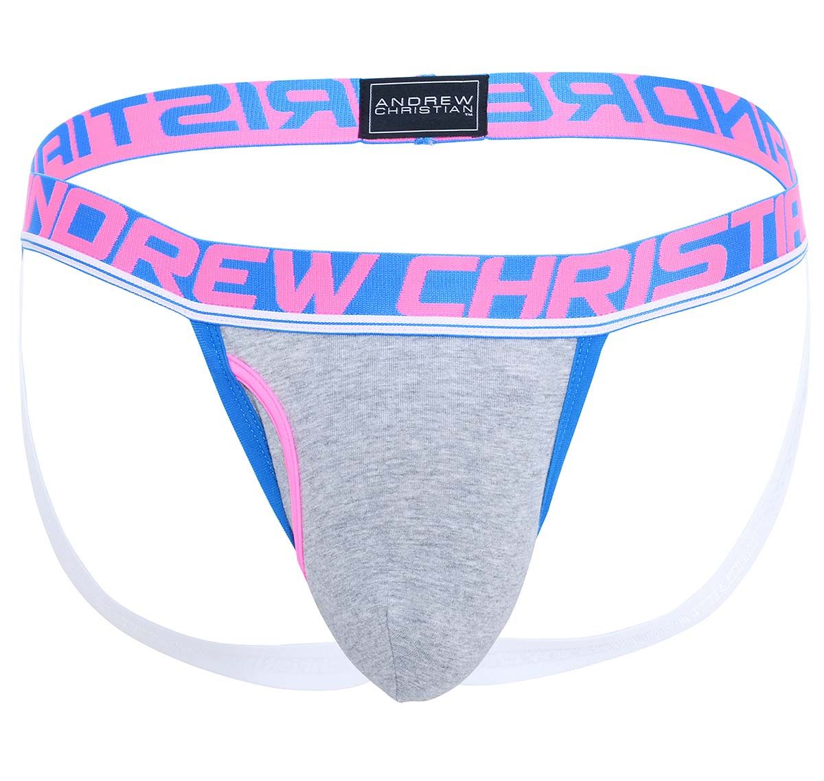 Andrew Christian Suspensorio FLY JOCK w/ Almost Naked 91742, gris